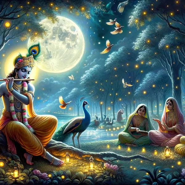 Inside the Divine Puja Store or relevant spiritual setting